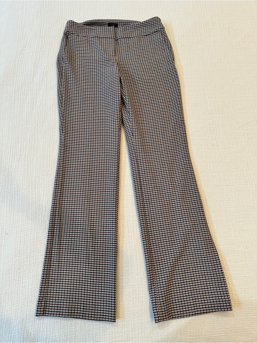 Ann Taylor Brown, Navy & Tab Houndstooth Boot Cut Pants